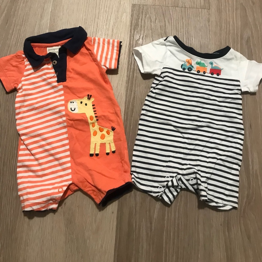 3 Baby Boy Summer Outfits, 0-3 months
